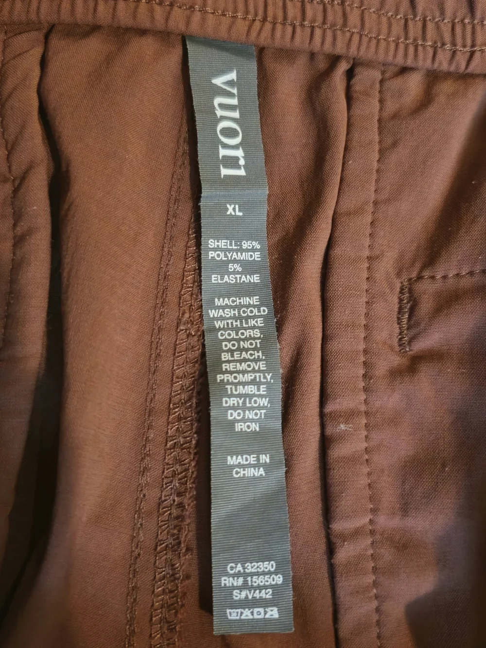 Vuori Men's Ripstop Climber Rust Brown Pants